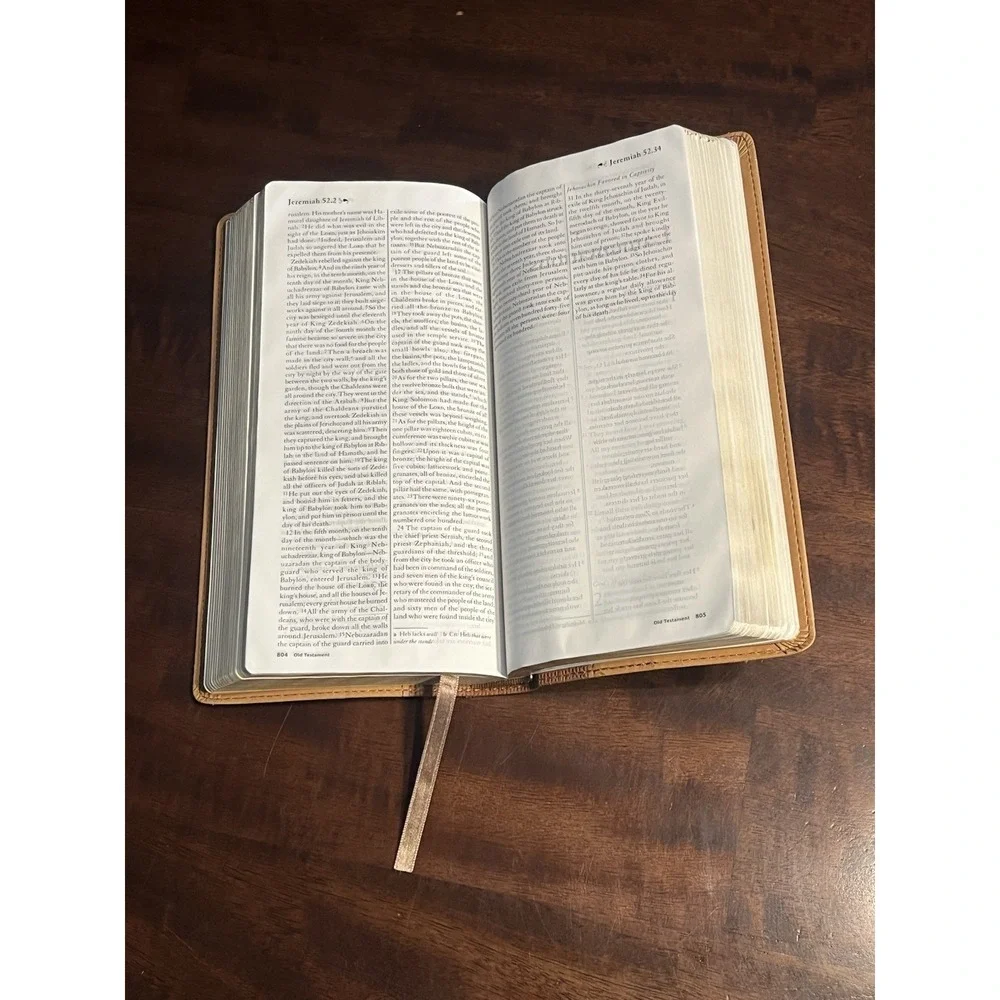 NRSV Go-Anywhere Thinline Bible 2007 First Edition HarperCollins Tan Brown